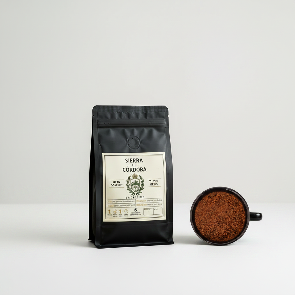 Café Soluble Sierra de Córdoba con taza